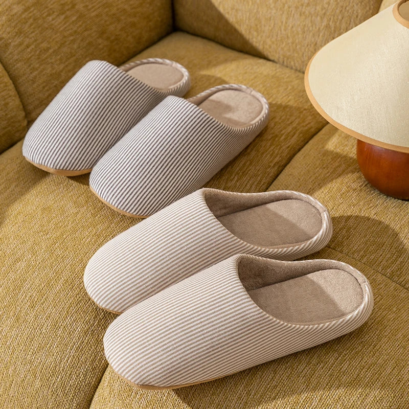 Pantoufle silencieuse pour maison couleur beige