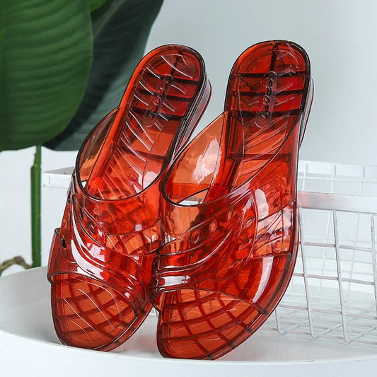 Pantoufles en plastique femme vin
rouge