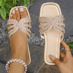 Pantoufles à strass brillants pour femmes - Vignette | pantoufles