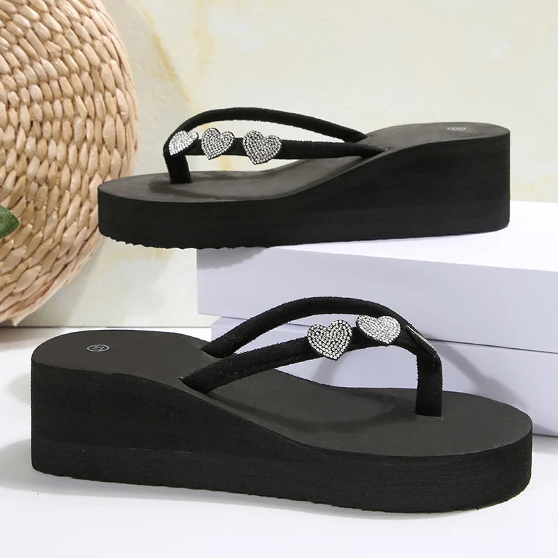 pantoufle a Coeur cristal 1