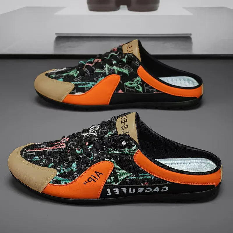 pantoufle a pépère couleur orange