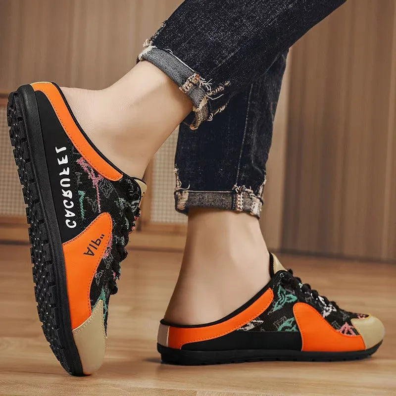 pantoufle a pépère  orange