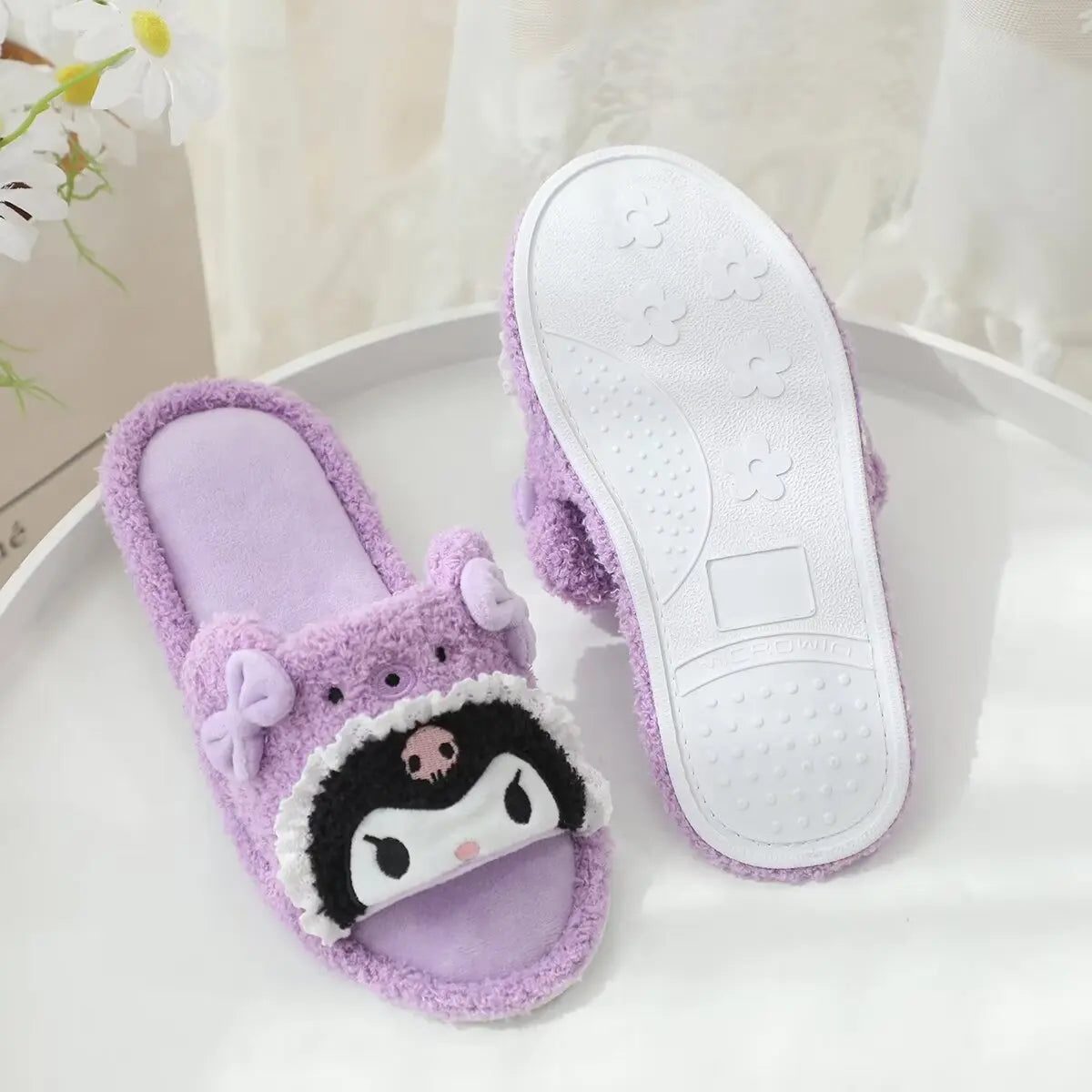 pantoufle animaux couleur violet