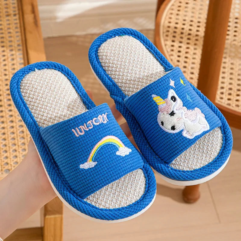 pantoufle arc-en-ciel couleur bleu royal