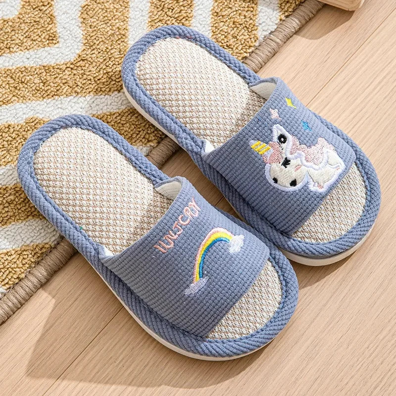 pantoufle_arc-en-ciel grise