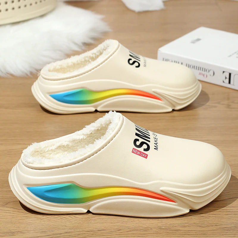 pantoufle chauffante couleur beige