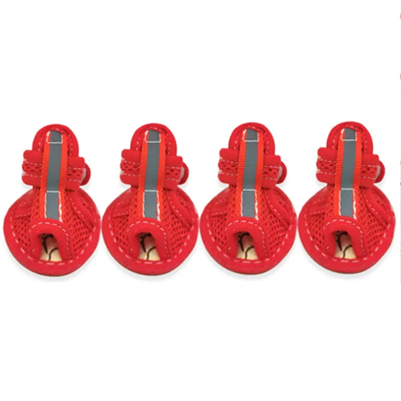 pantoufle chien rouge