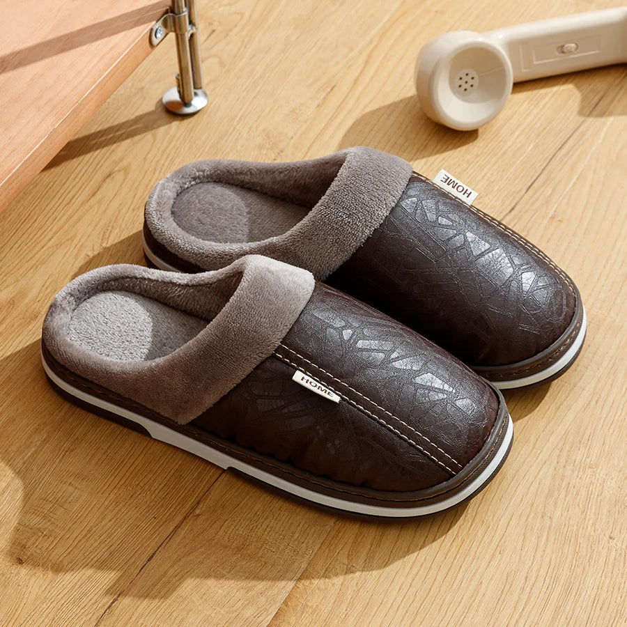pantoufle confort pour homme couleur brun