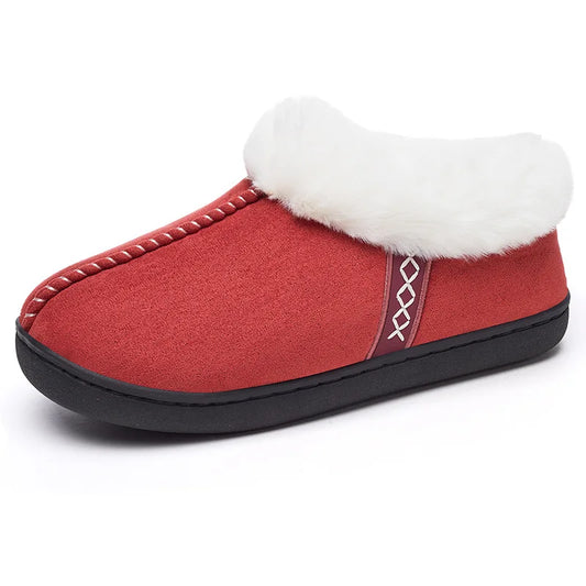pantoufle d'automne couleur rouge