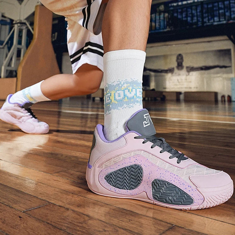 pantoufle de basket couleur rose