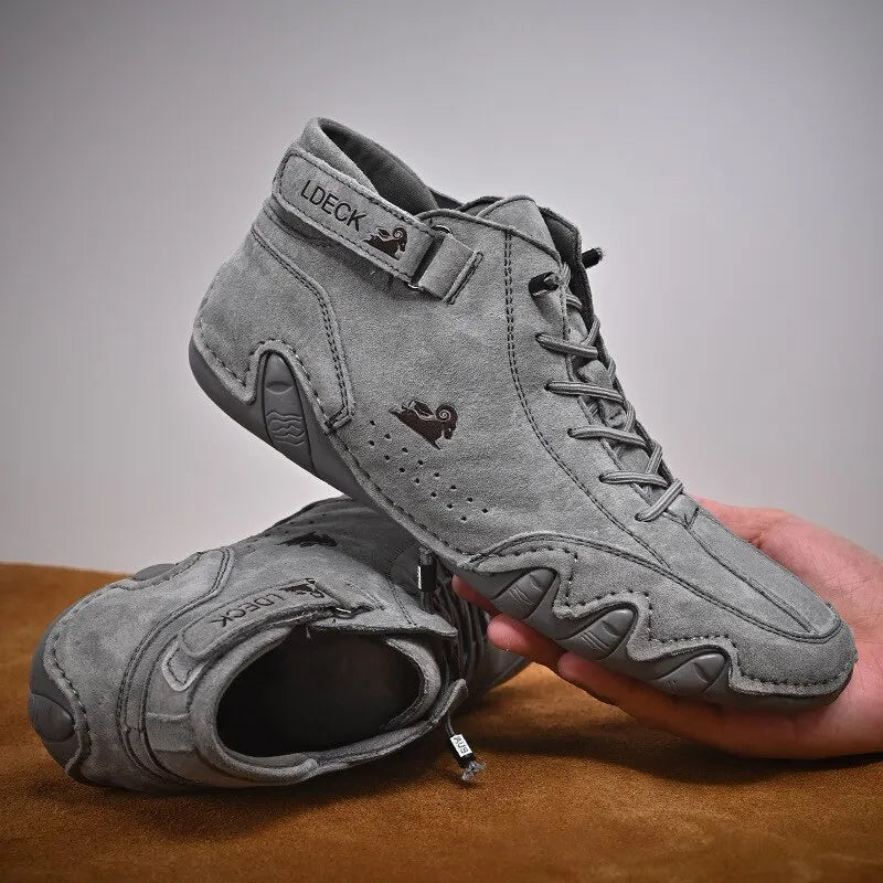 pantoufle de moto couleur gris