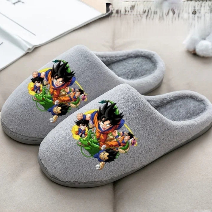 pantoufle dragon ball z couleur gris