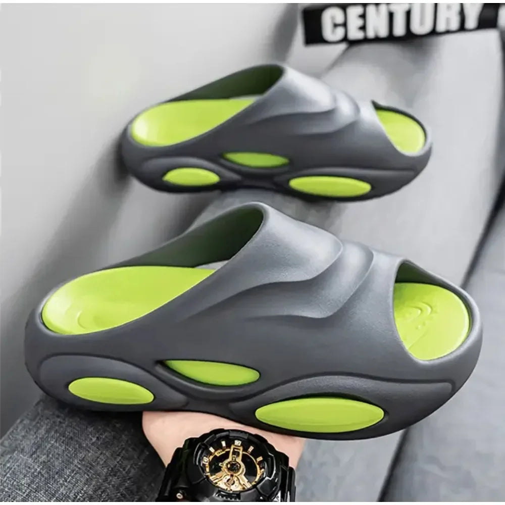 pantoufle homme couleur vert