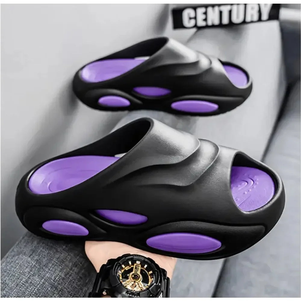 pantoufle homme violet