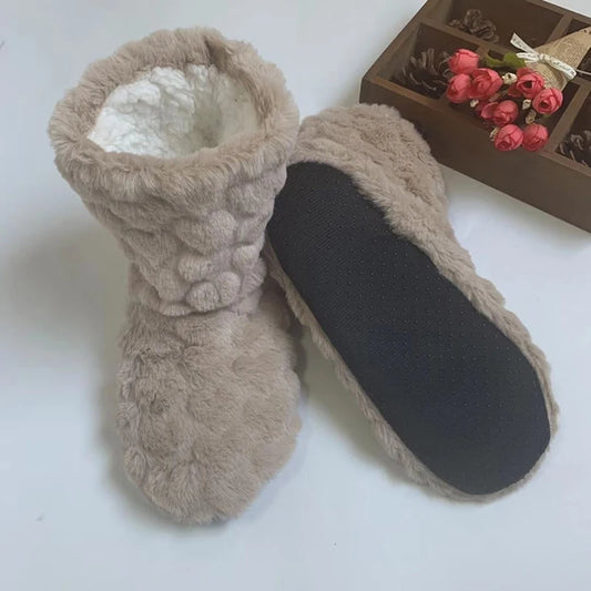 pantoufle montante couleur gris