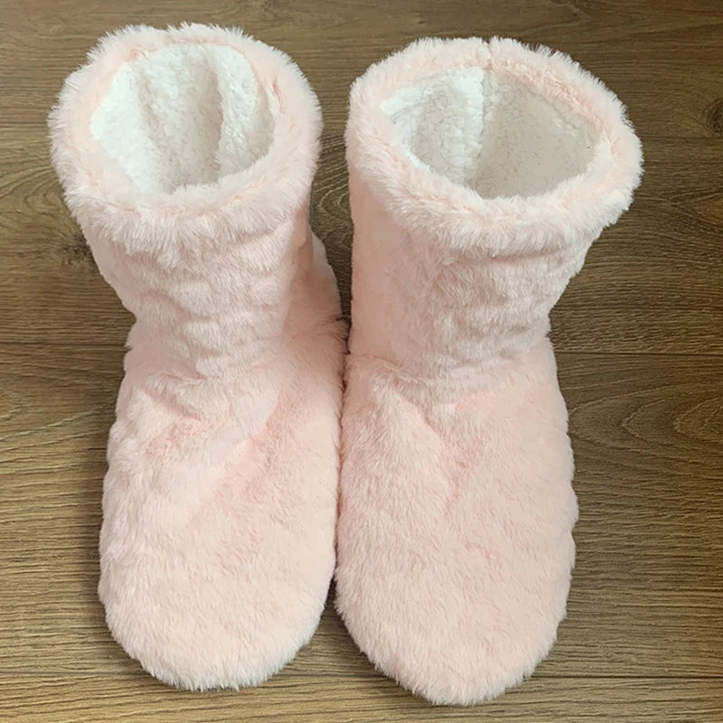 pantoufle montante couleur rose clair