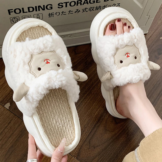 pantoufle mouton blanc