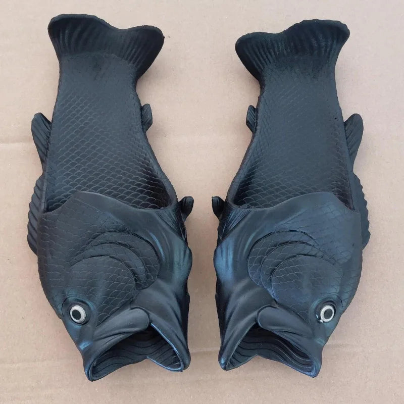 pantoufle poisson noir