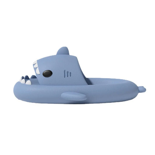 pantoufle requin couleur bleu