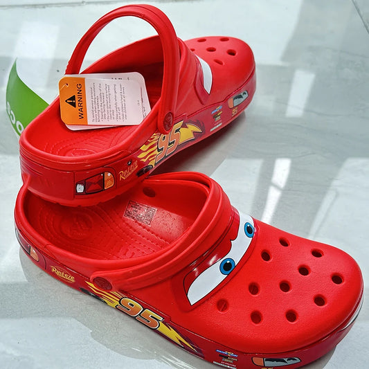 pantoufle talon voiture couleur rouge