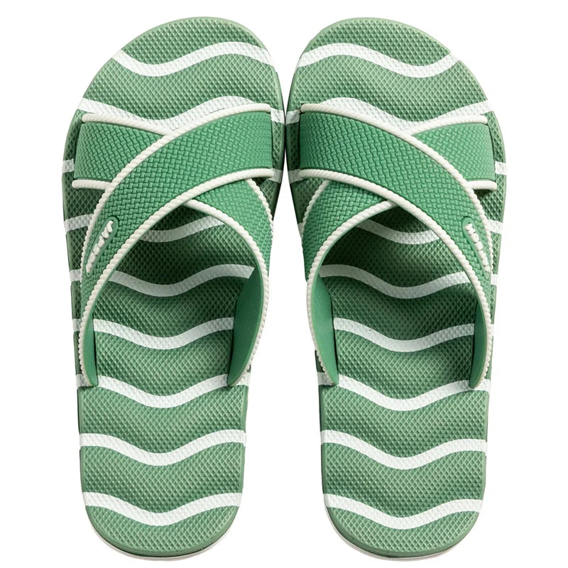 pantoufle vert couleur verte