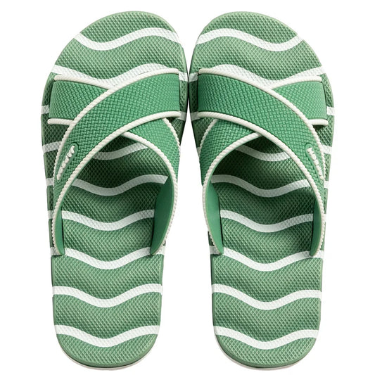 pantoufle vert couleur verte