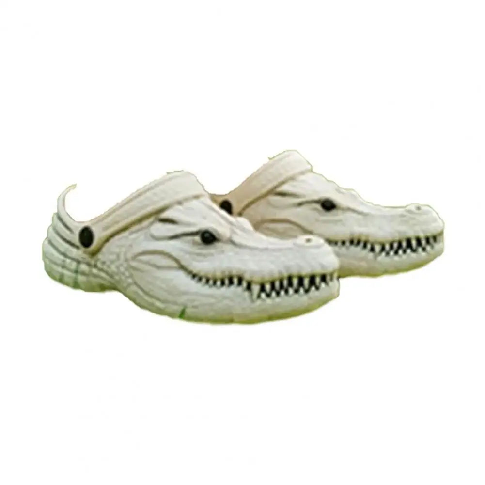 pantoufles Crocodile blanche