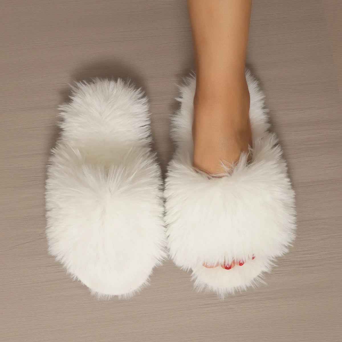 pantoufles confortables pour femmes couleur blanc