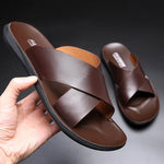 pantoufles cuir hommes - Vignette | pantoufles