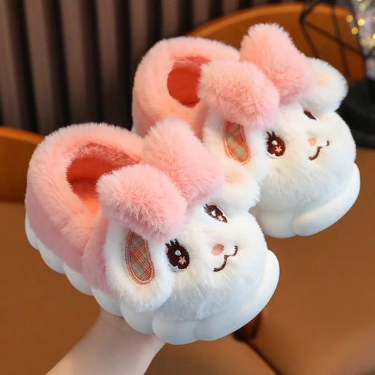 pantoufles d'hiver pour enfants couleur rose