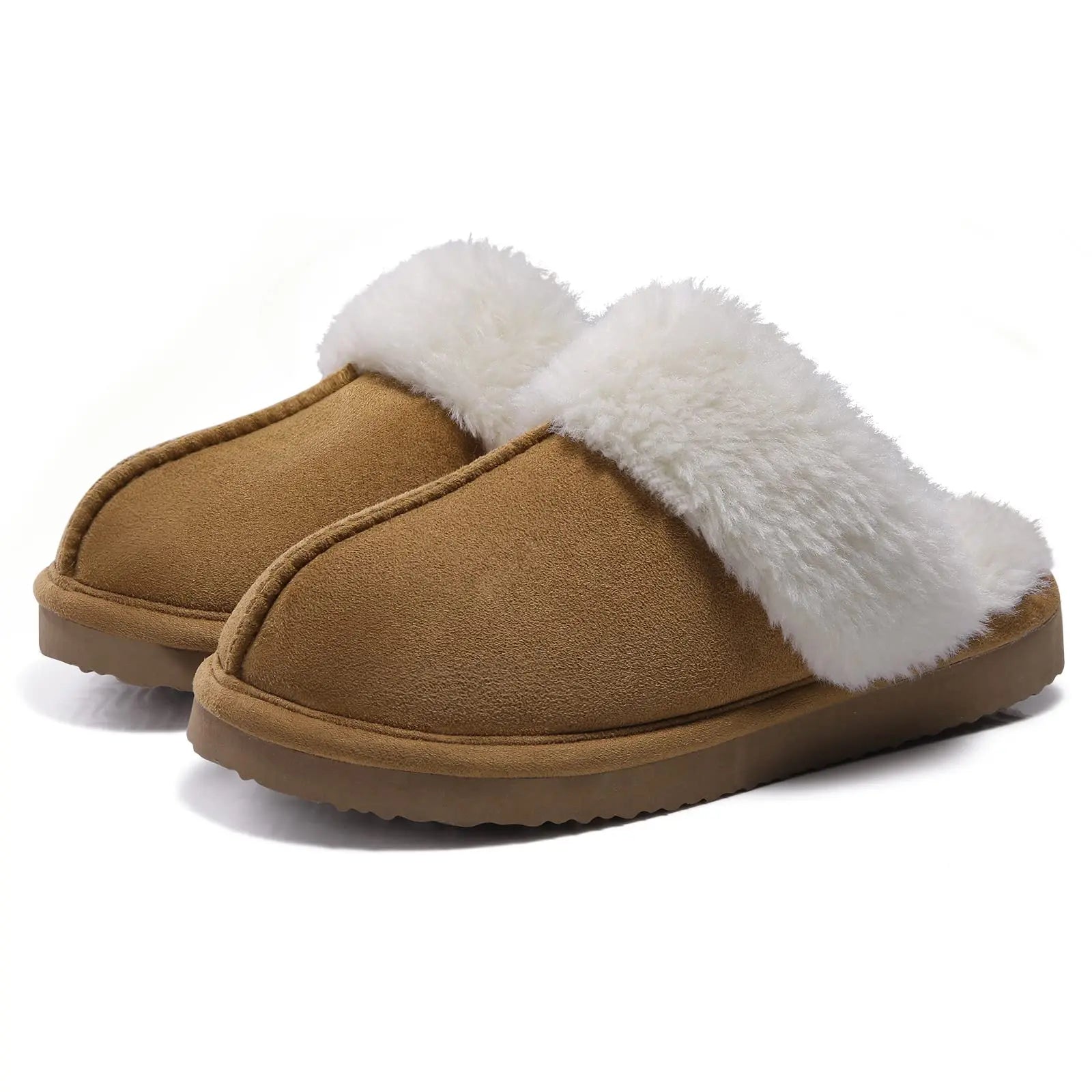 pantoufles d'intérieur souples et antidérapantes couleur kaki
