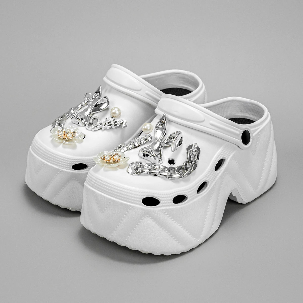 pantoufles optiques femmes couleur banc