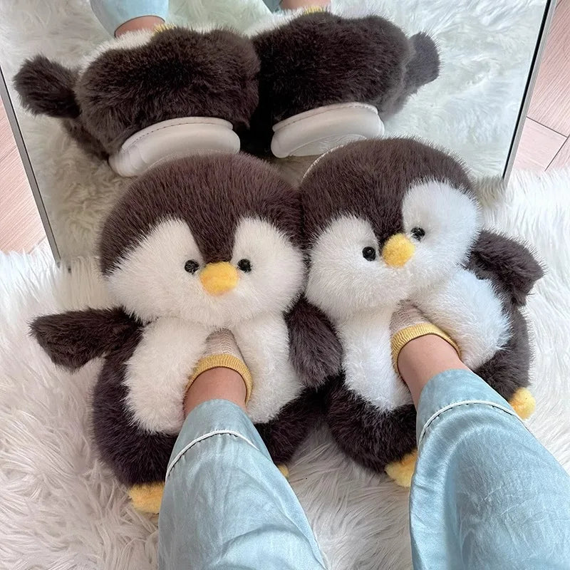 pantoufles pingouin couleur marron