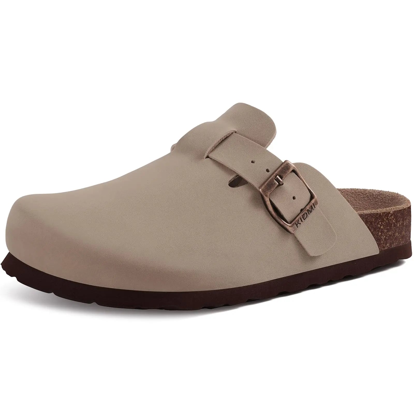 pantoufles à sabots classiques en liège pour femmes hommes gris