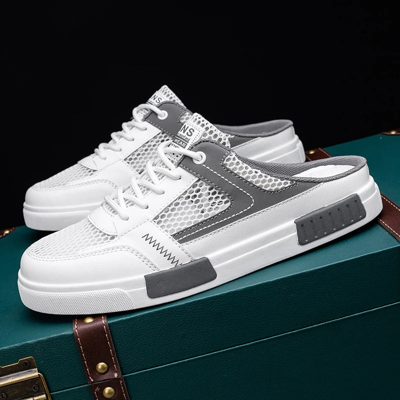 semi-pantoufle couleur blanc