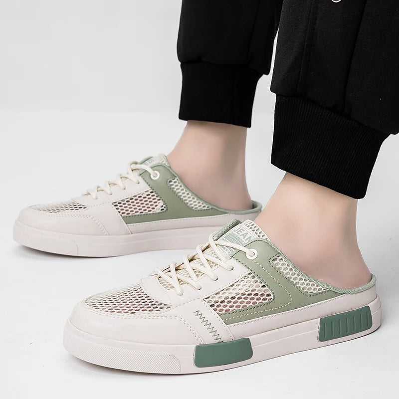 semi-pantoufle couleur vert